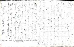 CPA Paris Les Fontaines du Palais de Chaillot et la Tour Eiffel