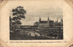 CPA Vieux Beauvais Abbaye de St Lucien d'apres une lithographie du XVIII s 