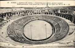 CPA Nimes Interieur des Arenes Construites sous Adrien 