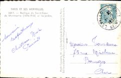 CPA Paris et ses Merveilles Basilique du Sacre Coeur de Montmartre 1876 1910 et les jardins 