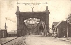 CPA Strasbourg Pont du Rhin rive badoise 