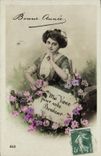 CPA Bonne Annee Femme