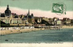 CPA Le Havre Le Casino et la Plage 