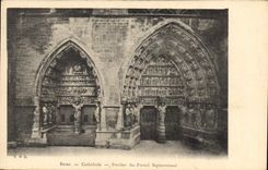 CPA Reims Cathedrale Porches du Portail Septentrional 