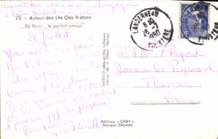 CPA Autour des Lits Clos Bretons En filant le parfait amour 