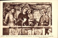 CPA Assisi Basilica di S Francesco La Vergine col Bambino 