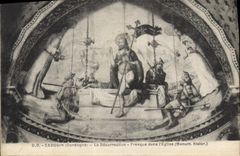 CPA Cadouin Dordogne La Resureccion Fresque dans l'Eglise 