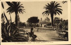 CPA Cote d'Azur Nice Le Jardin Albert en hiver 