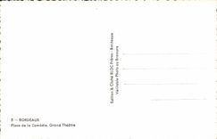 CPA Bordeaux Place de la Comedie Grand Theatre 