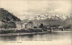 CPA Grenoble L'Isere et la Chaine des Alpes 