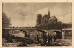 CPA Paris En Flanant Notre Dame et le Pont de l'Archeveche 