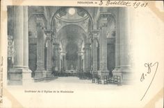CPA Besancon Interieur de l'Eglise de la Madeleine 