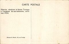 CPA Pelerins venerant la Sainte Tunique a l'occasion de son ostension avril mai 1934