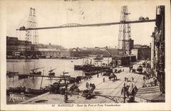 CPA Marseille Quai de Port et Pont Transbordeur 