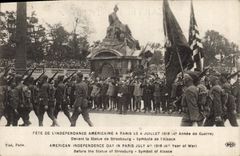CPA Fete de l'Independance Americaine a Paris le 4 Juillet 1918 