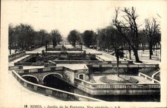 CPA Nimes Jardin de la Fontaine Vue generale 