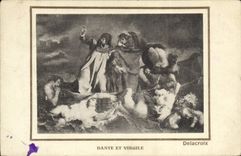 CPA Delacroix Dante et Virgile 