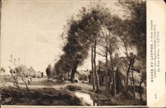CPA Musee du Louvre Ecole Francaise Corot Jean Baptiste Camille La Route d'Arras 