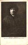 CPA Rembrandt Selbstbildnis Gem Gal im Kunsthistor Staatsmuseum Wien 