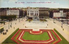 CPA Le Havre Place Gambetta et Monument aux Morts 