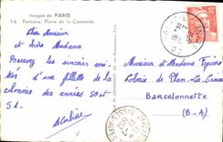 CPA Images de Paris Fontaine Place de la Concorde 