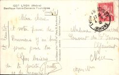 CPA Lyon Rhone Basilique Notre Dame de Fourvieres 