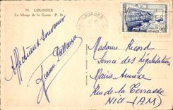 CPA Lourdes La Vierge de la Grotte 