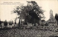 CPA Civaux Vienne La Chapelle Les Pierres Tombales Cimetiere Gallo Romain 