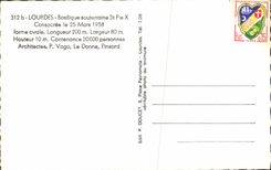 CPA Lourdes Basilique souterraine St Pie X Consacree 