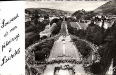 CPA Souvenir de mon pelerinage a Lourdes 