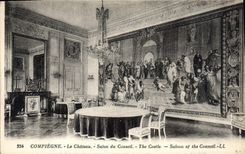 CPA Compiegne Le Chateau Salon du Coseil 