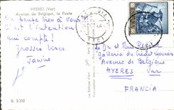 CPA Hyeres Var Avenue de Belgique la Poste 