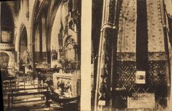 CPA Fanjeaux Chapelle de l'Eglise de Fanjeaux ou se conserve la Poutre du Miracle Bois de la Poutre 