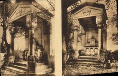 CPA Fanjeaux Monument eleve sur l'emplacement du miracle du feu interieur Monument eleve sur l'empla