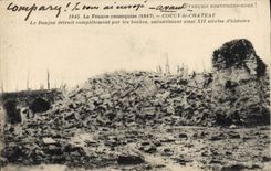 CPA La France reconquise 1917 Coucy le Chateau le Donjon detruit Completement par les Boches aneauti