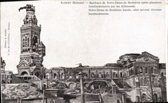 CPA Albert Somme Basilique de Notre Dame de Brebieres apres plusieurs bombardements par les Allemand