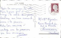 CPA Cannes les Grands hotels la Croisette et la Plage 
