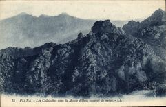 CPA Piana les Calanches avec le Monte d'Orto Couvert de neige 