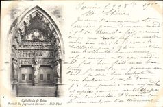 CPA Cathedrale de Reims Portail du Jugement Dernier 