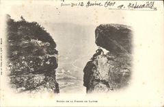 CPA Saint Die roche de la Pierre de Laitre 