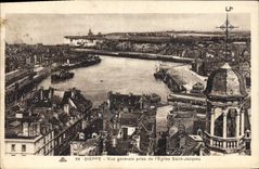 CPA Dieppe vue generale prise de l'Eglise Saint Jacques 