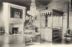 CPA Pau Interieur du Chateau Chambre ou est ne Henri IV 