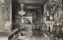 CPA Pau interieur de chateau chambre a coucher de Jeanne d'Albert 