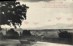 CPA Les Basses Pyrenees Pau Chaine des Pyrenees et Pic du Midi Bicorre Partie Gauche 
