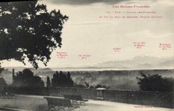 CPA Les Basses Pyrenees Pau Chaine des Pyrenees et Pic du Midi Bicorre Partie Gauche 