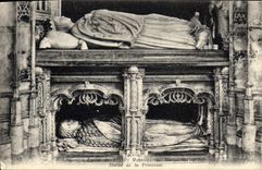 CPA Bourg eglise de Brou mausolee de marguerite d'autriche statue de la Princesse 