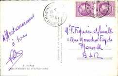 CPA Paris Pont Alexandre III et la Tour Eiffel 