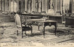 CPA La Signature de la Paix de la Grande Guerre Versailles Galerie des Glaces La Table historique 