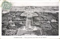 CPA Versailles Vue generale du Parc et du Palais 