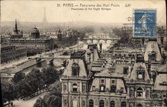 CPA Paris Panorama des Huit Ponts 